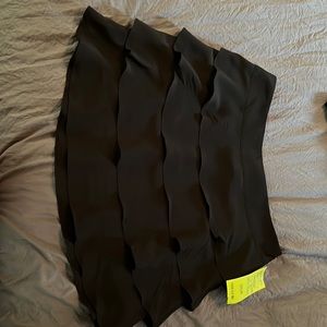 Black layered mini skirt